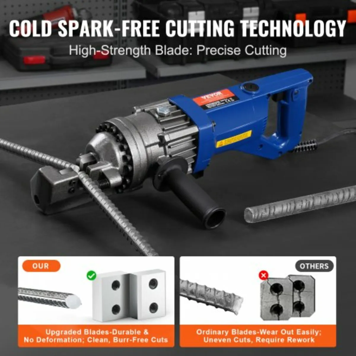 Electric Hydraulic Rebar Cutter, 1000W Portable Re - Image 3