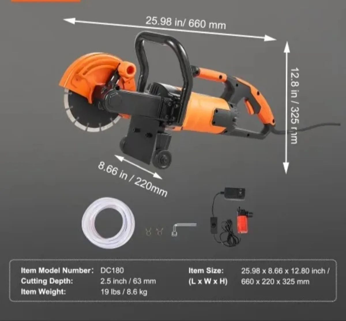 Electric Concrete Saw, 7 in Circular Saw Cutter, 2 - Image 3