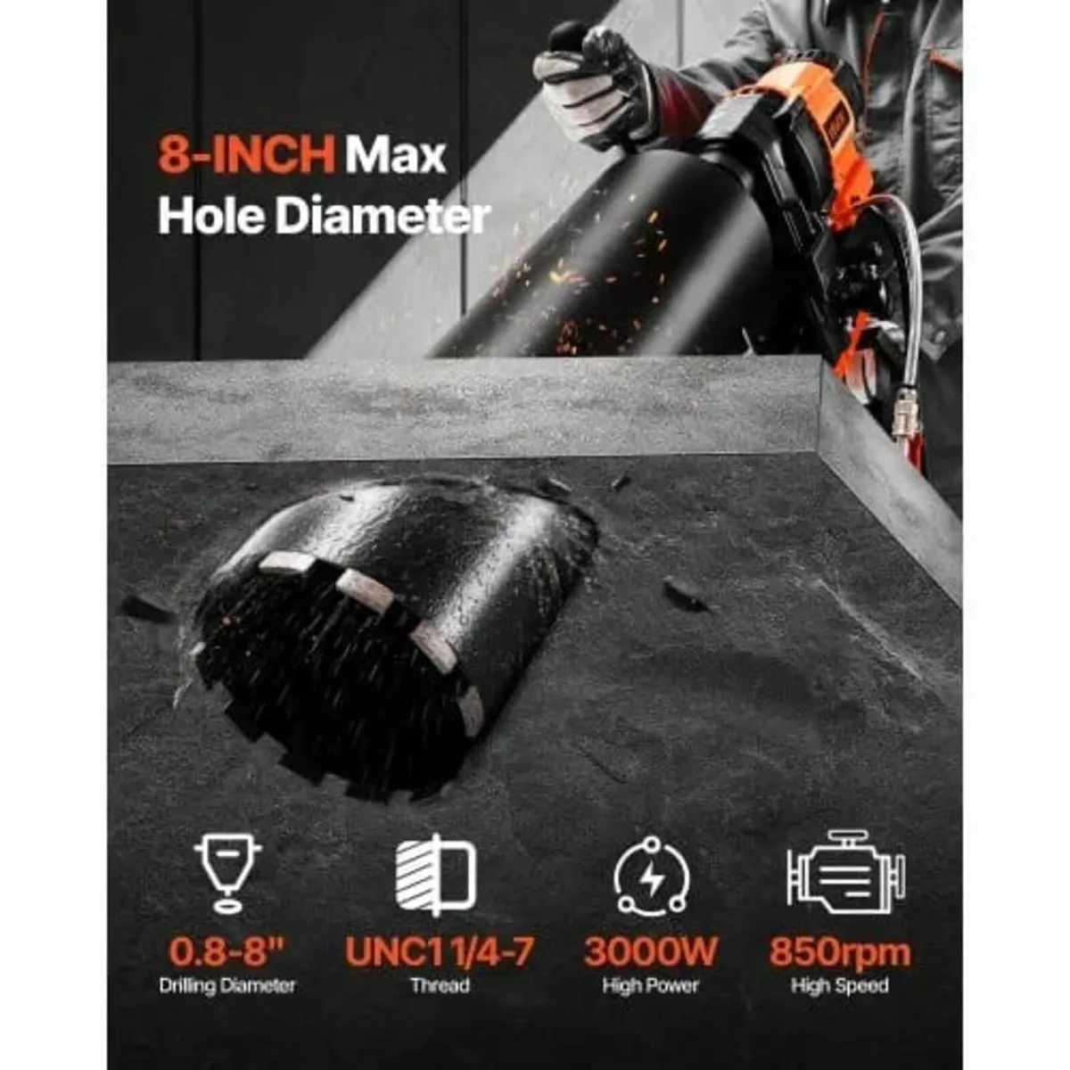 Diamond Core Drilling Machine, 20-200 mm Drilling - Image 2