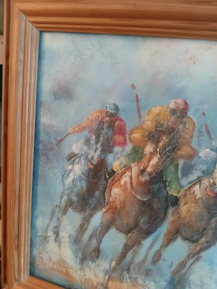 Horse Racing Oil Painting:Renowned Scene Artist! - Image 3