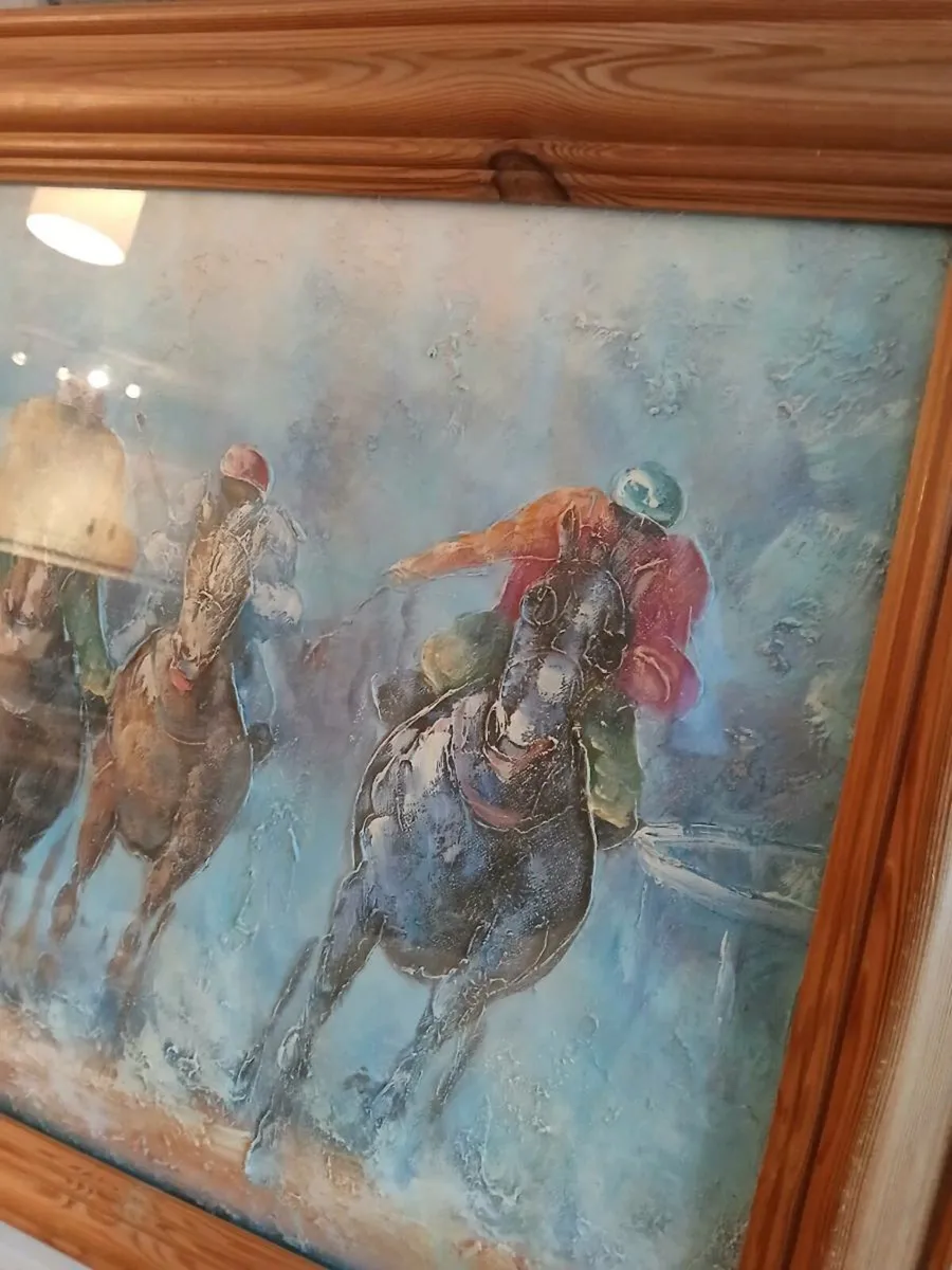 Horse Racing Oil Painting:Renowned Scene Artist! - Image 4