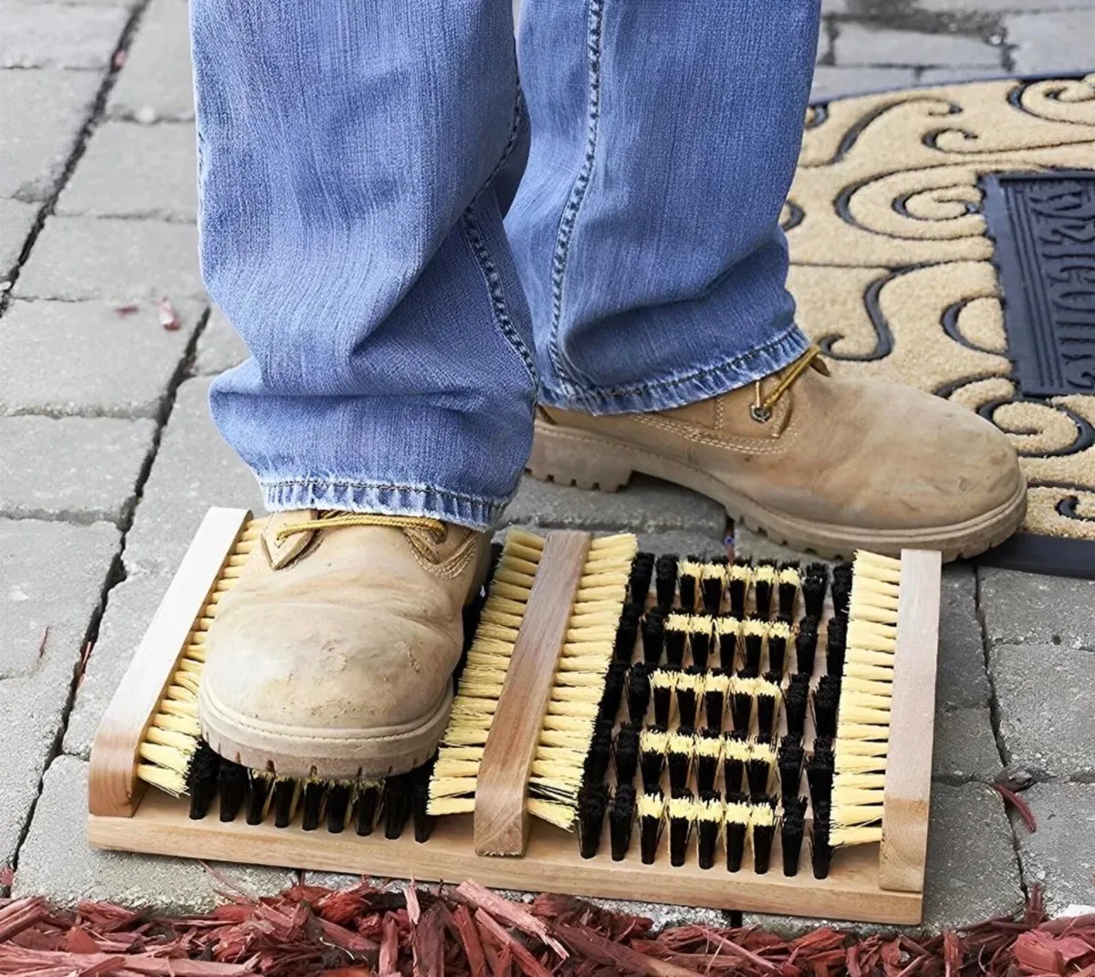 Double Shoe Boot Cleaner Brushes NEW - Image 1