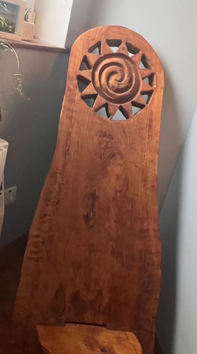 Hand-carved solid wood chair - Image 2