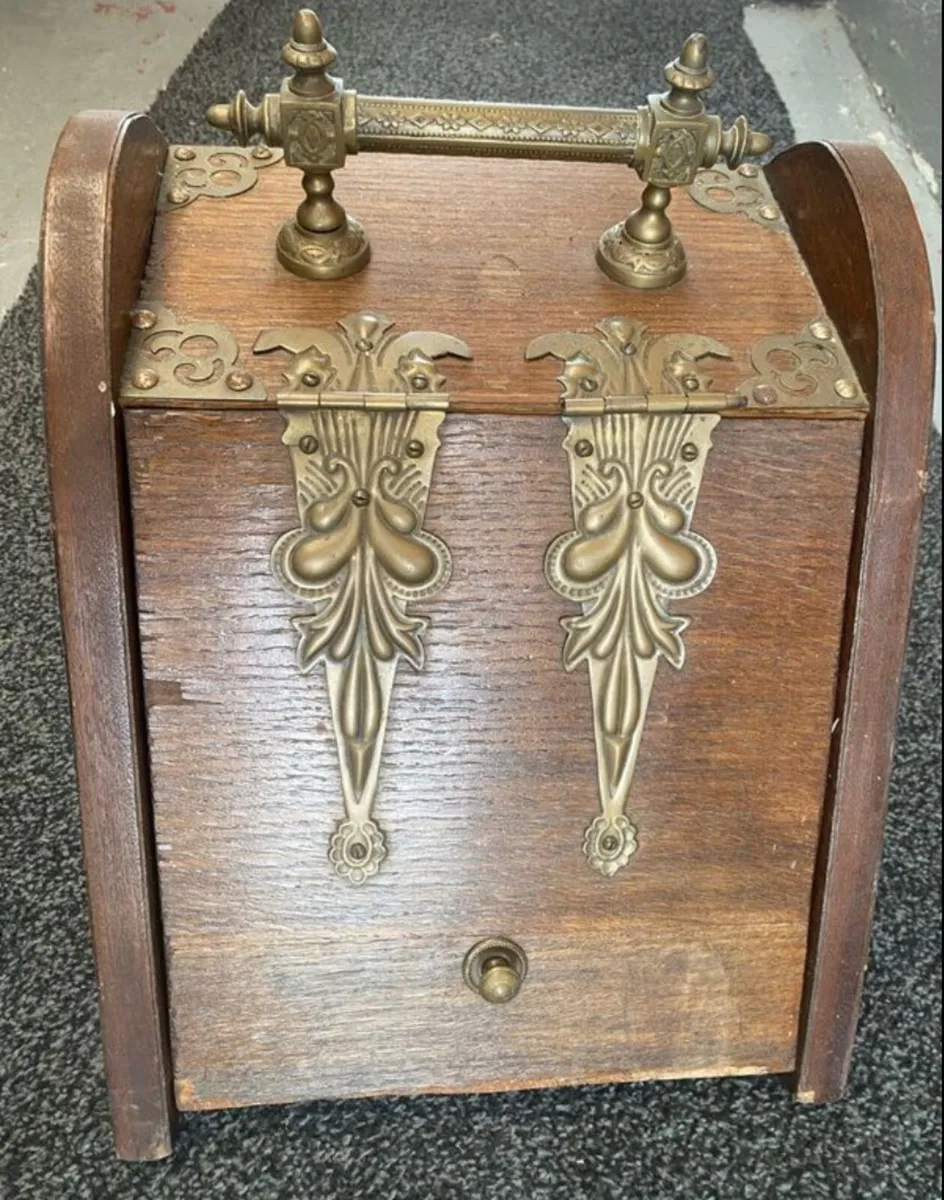 Victorian Mahogany and Brass Coal Scuttle - Image 1