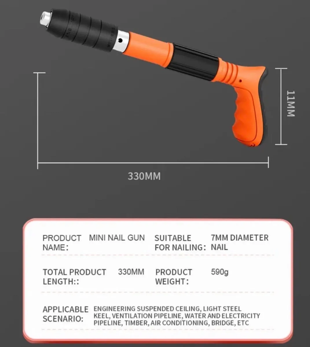 Mini Nail Gun Manual Air Nailer NEW - Image 2
