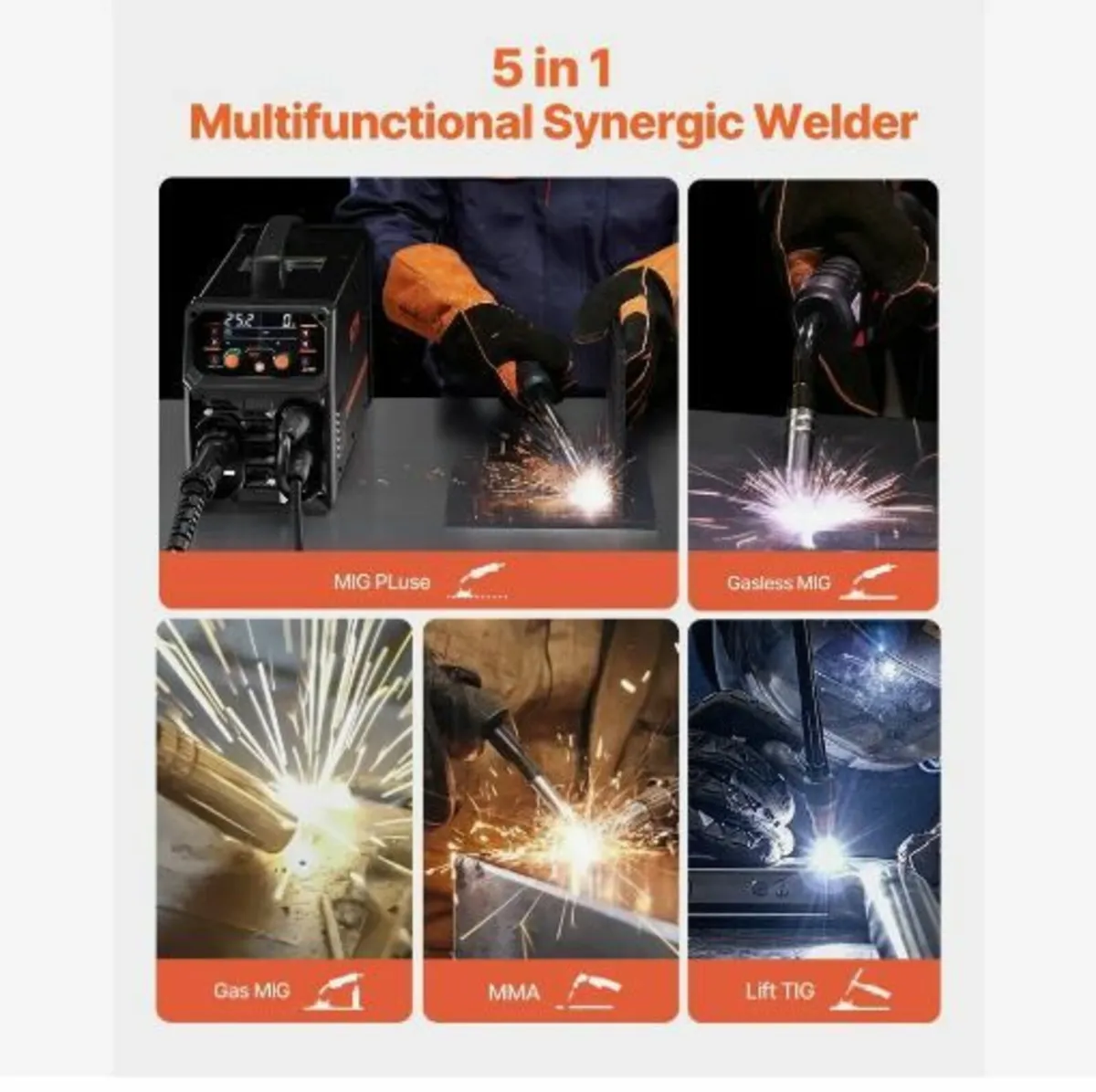 250Amp Pluse Mig Welding Machine, 5-in-1 - Image 4