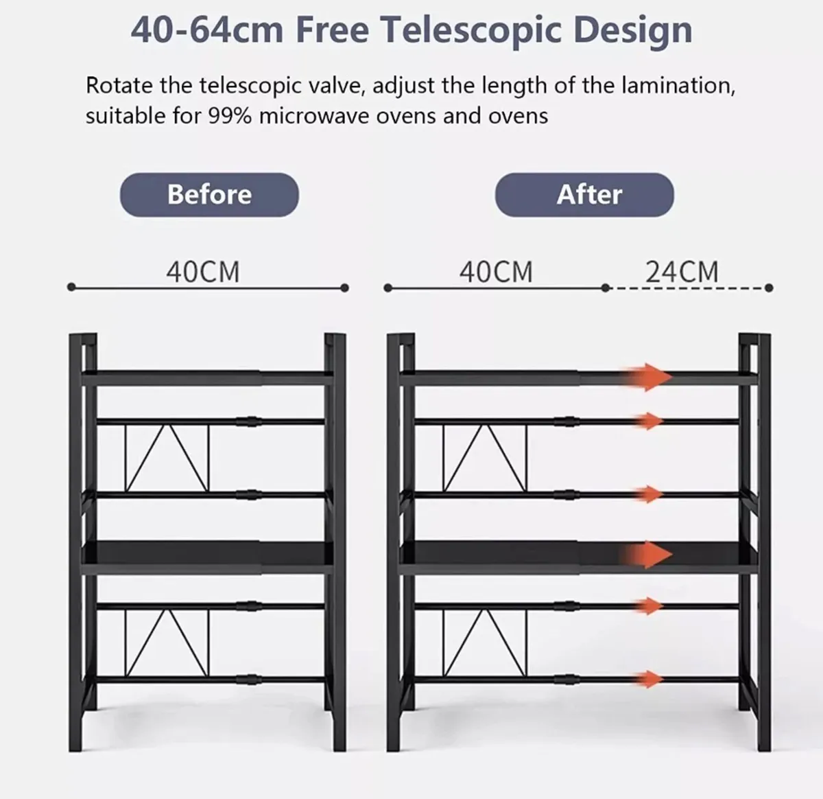 3 Tier adjustable Microwave Rack NEW - Image 3