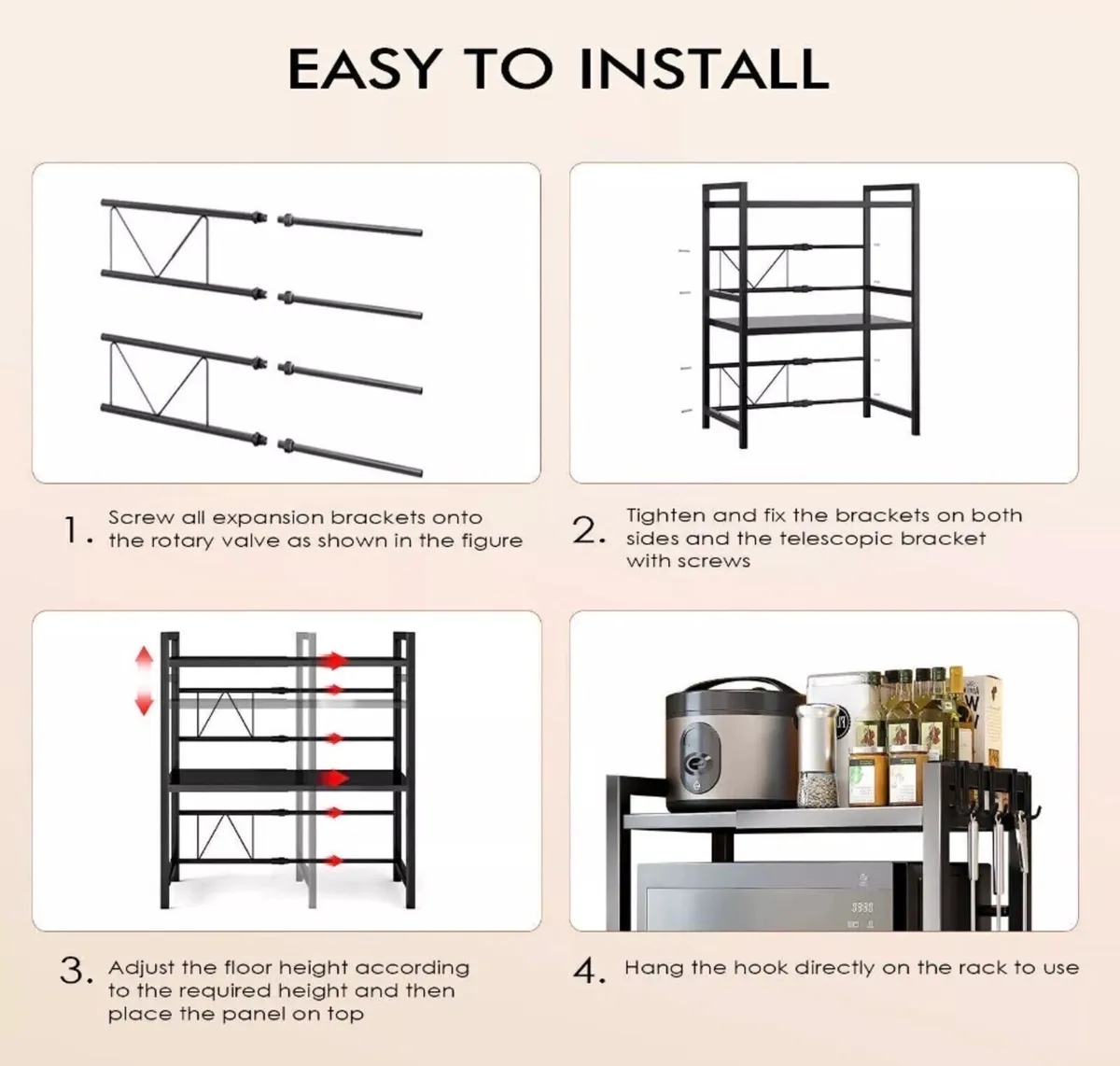 3 Tier adjustable Microwave Rack NEW - Image 4