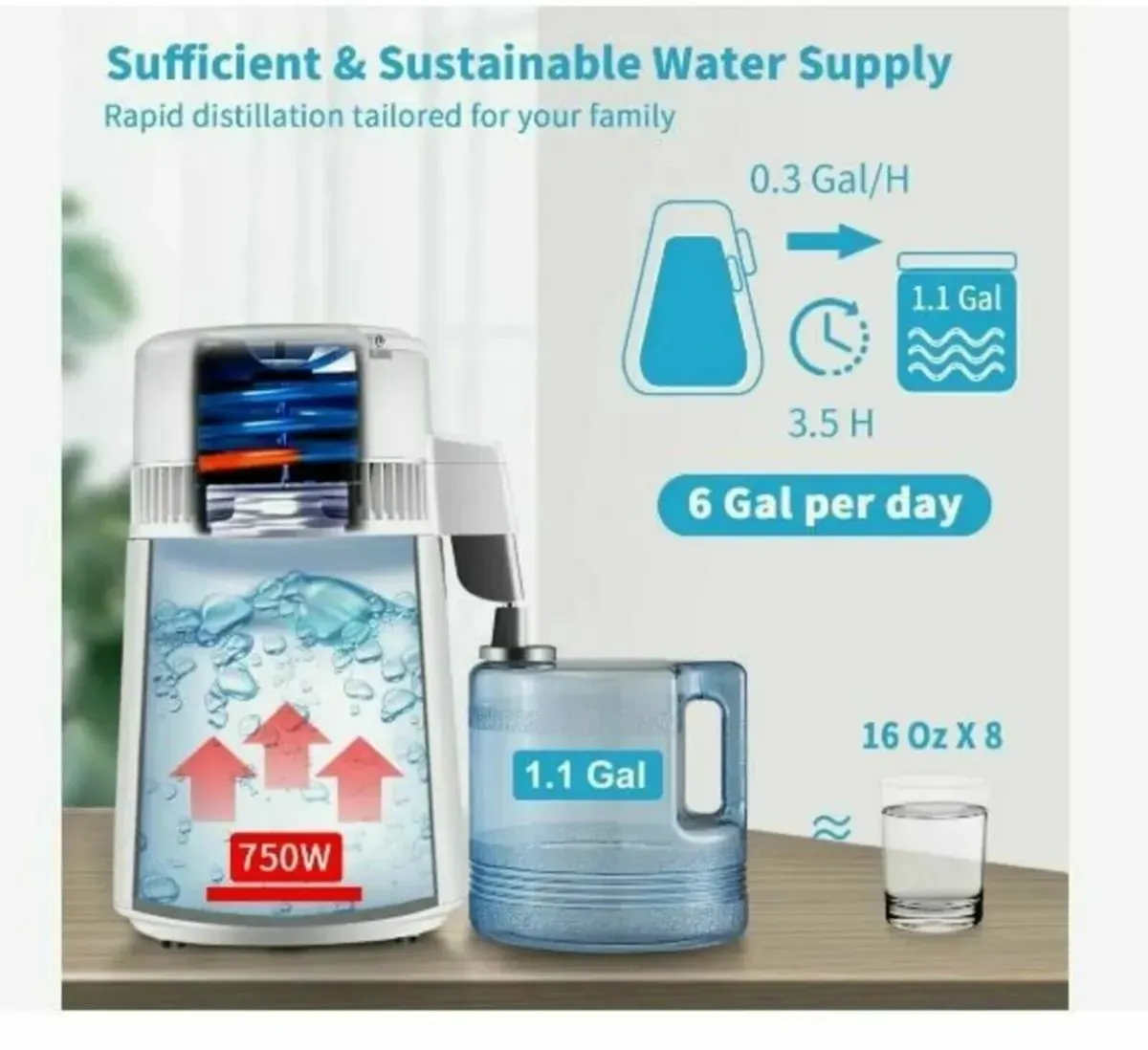 4L Water Distiller 1L/H Distilled Water - Image 4