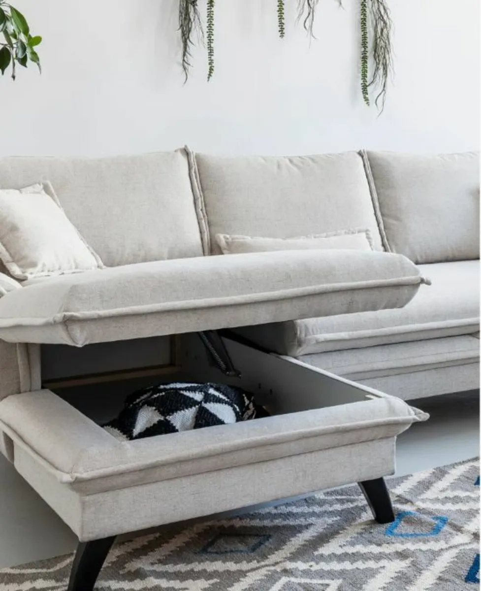 3 Seater L Shaped Sofa-Bed & storage - Image 3