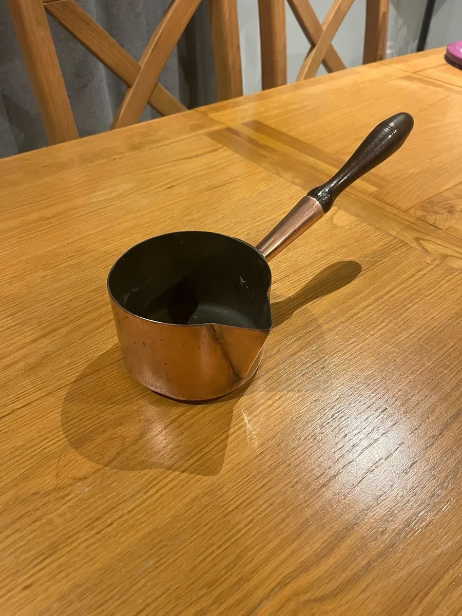 Antique Hodges & Sons Dublin Copper Brandy Pan - Image 2