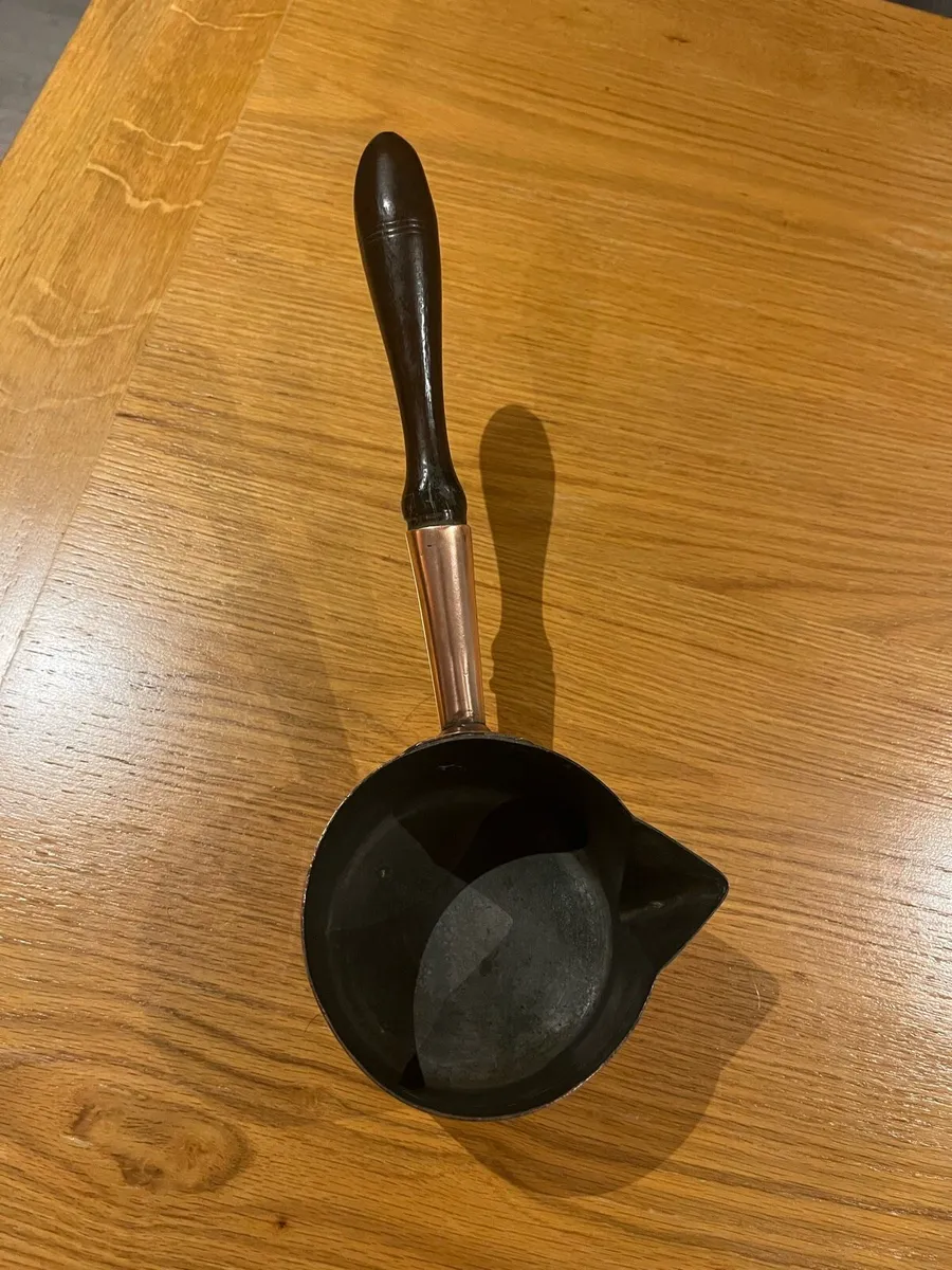 Antique Hodges & Sons Dublin Copper Brandy Pan - Image 4