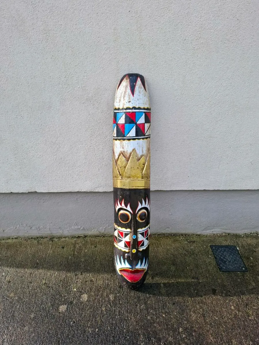 1m hight african light wood mask