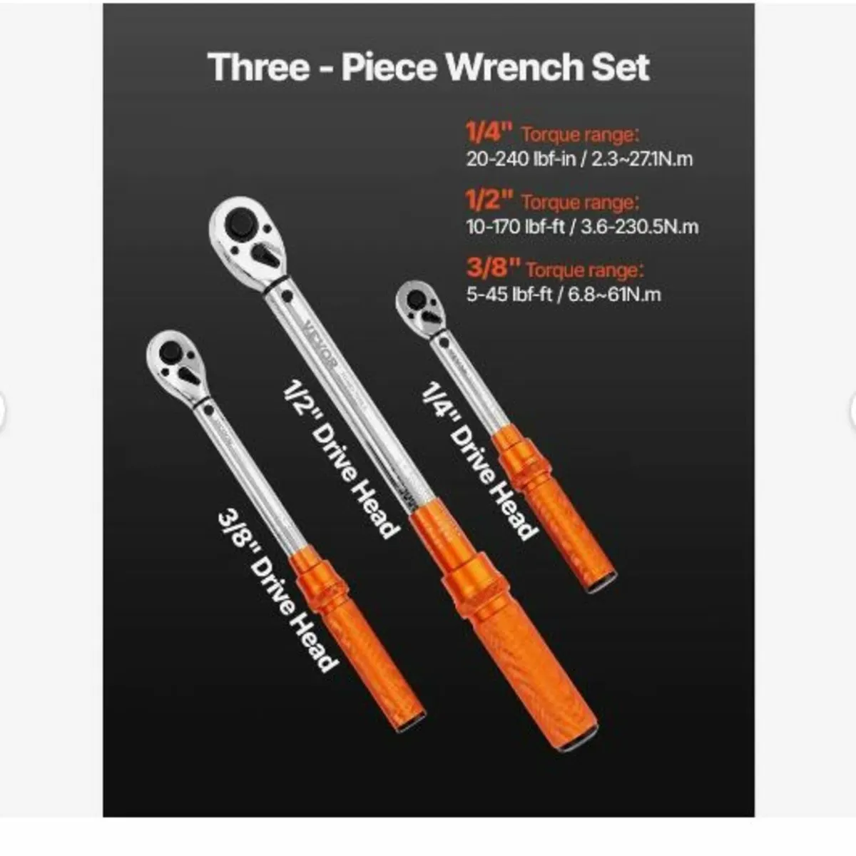 Click Torque Wrench Set, 3 Pieces - Image 4