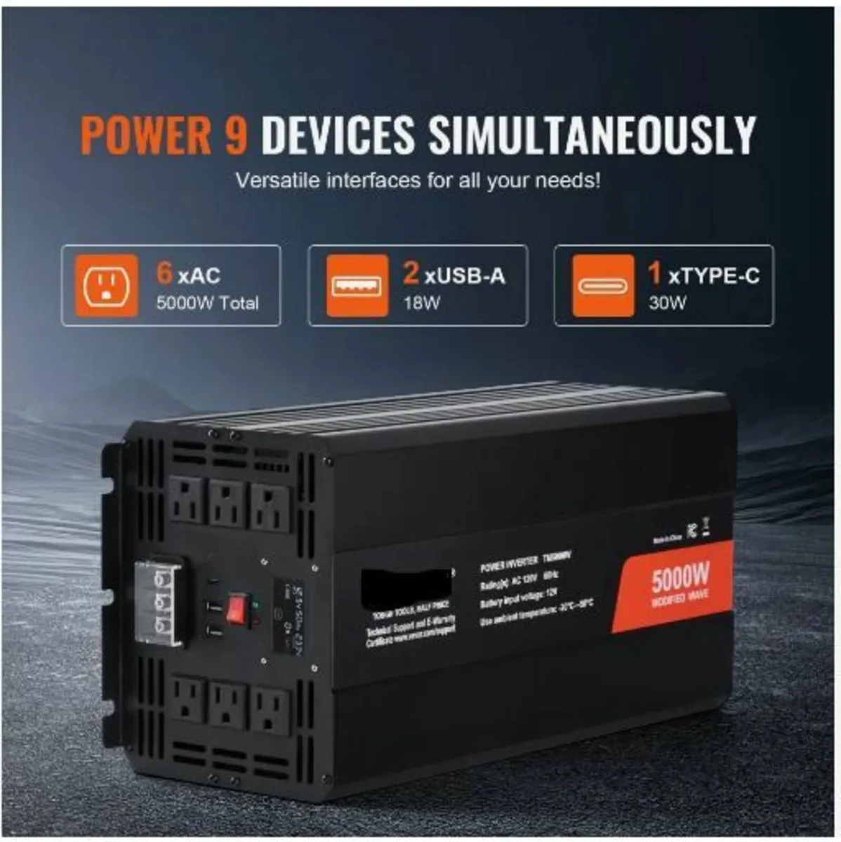 Modified Sine Wave Inverter, 5000W - Image 3