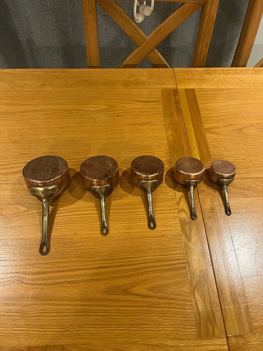 Vintage French Small Copper Pans - Image 3