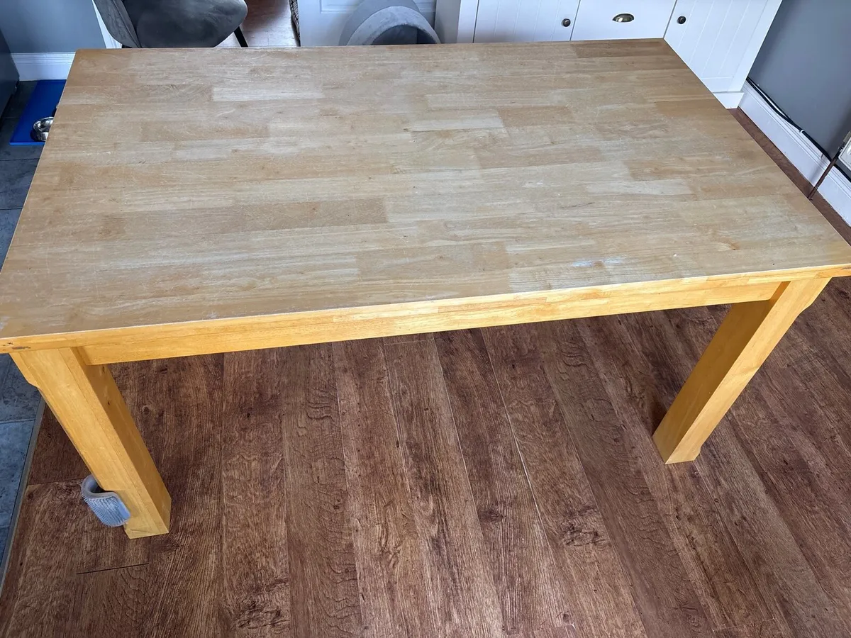 Used solid wood dining table - Image 2