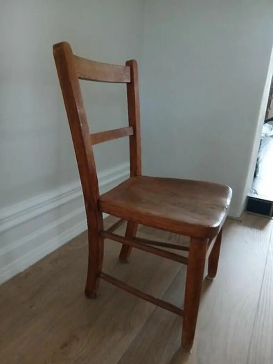 Childs Antique School Chair - Image 2