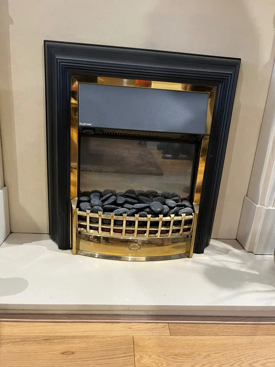 Fireplace Mantle and Fire For Sale - Image 2