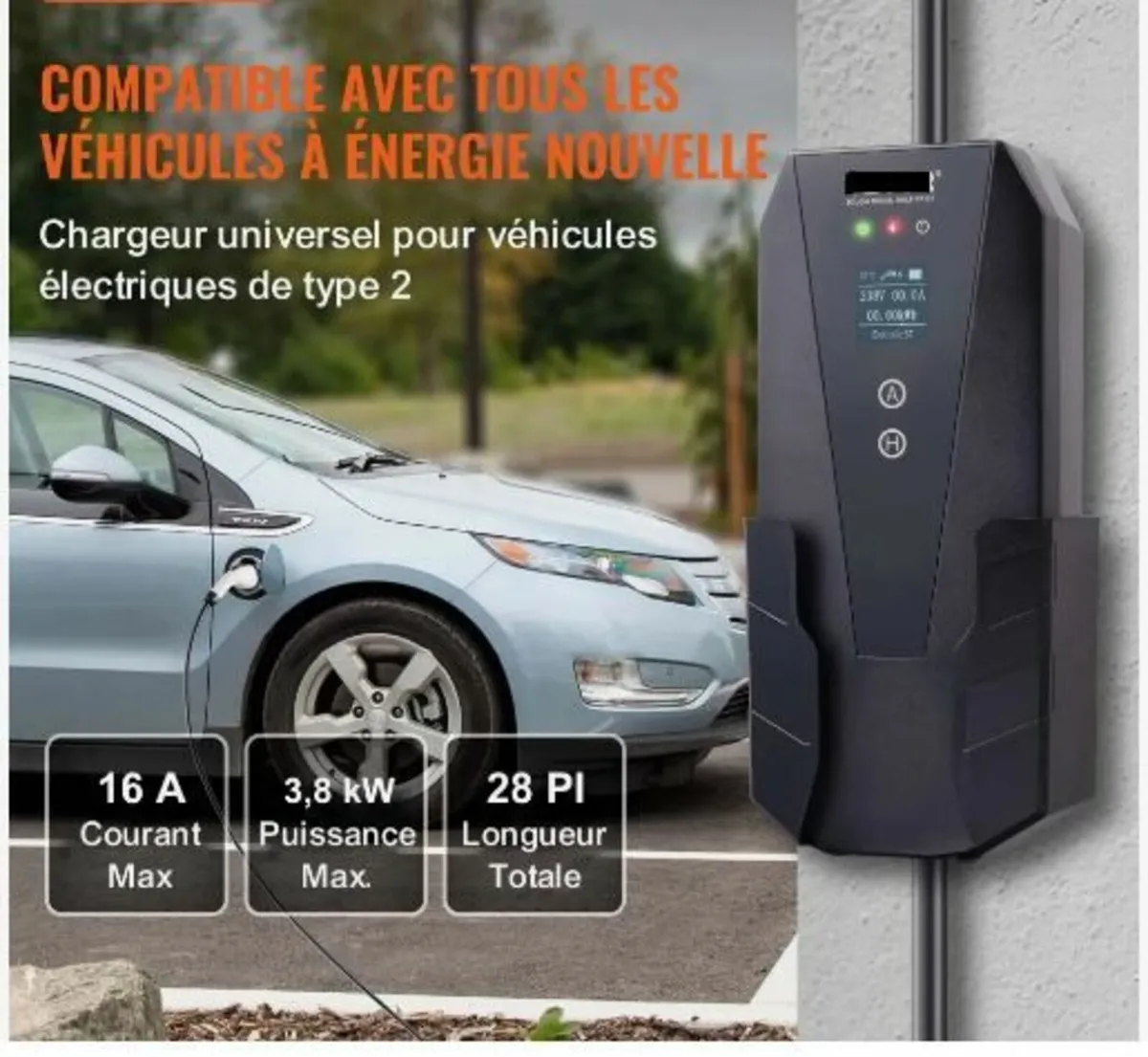 Portable EV Charger Type 2, 16A 3.7 kW - Image 2