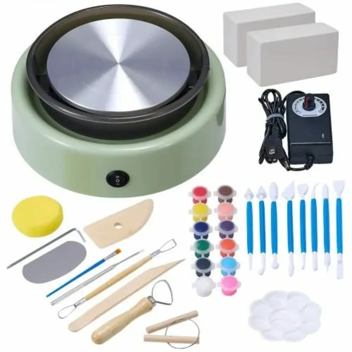 Mini Pottery Wheel, 158 mm Turntable, Forward and - Image 1