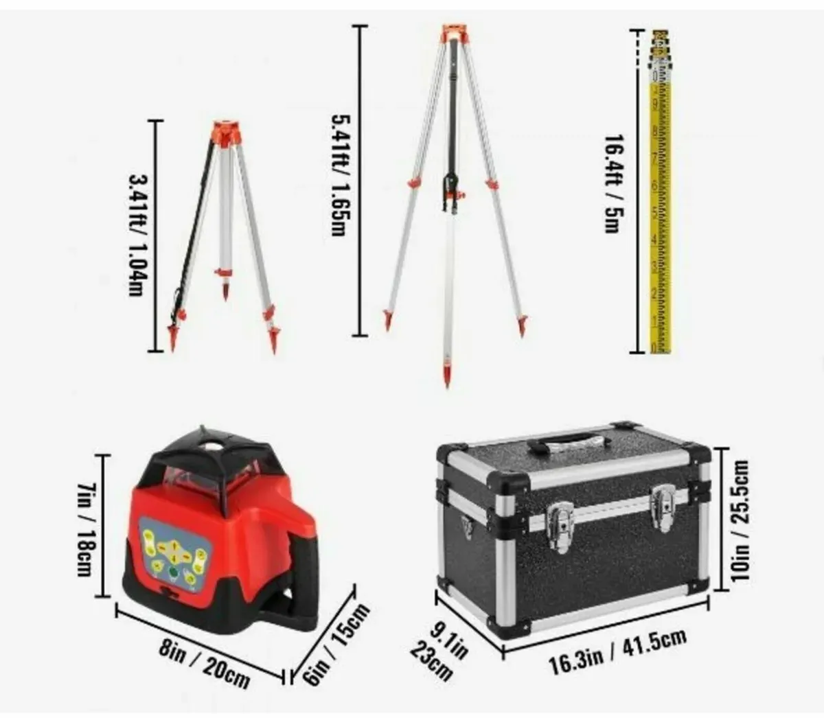 Red Rotary Laser Level Self Leveling Measuring - Image 3