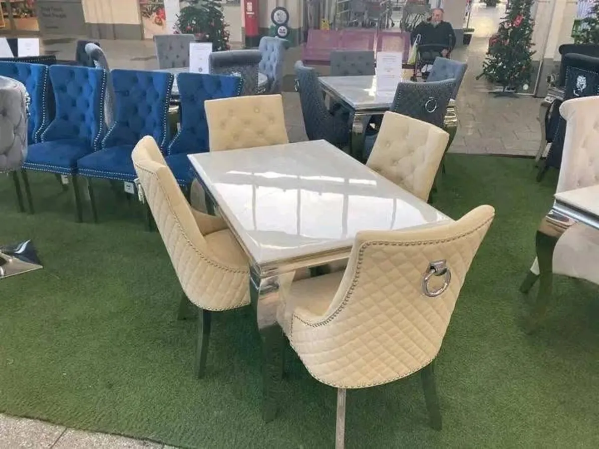 New Marble Table & Chairs FREE DELIVERY - Image 2