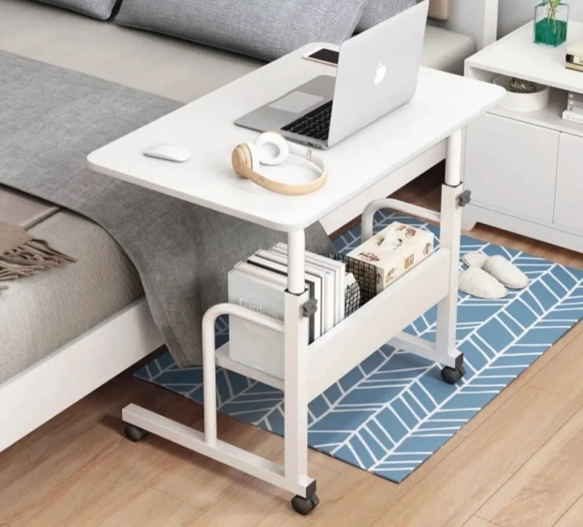 Height Adjustable Overbed Table Desk NEW - Image 1