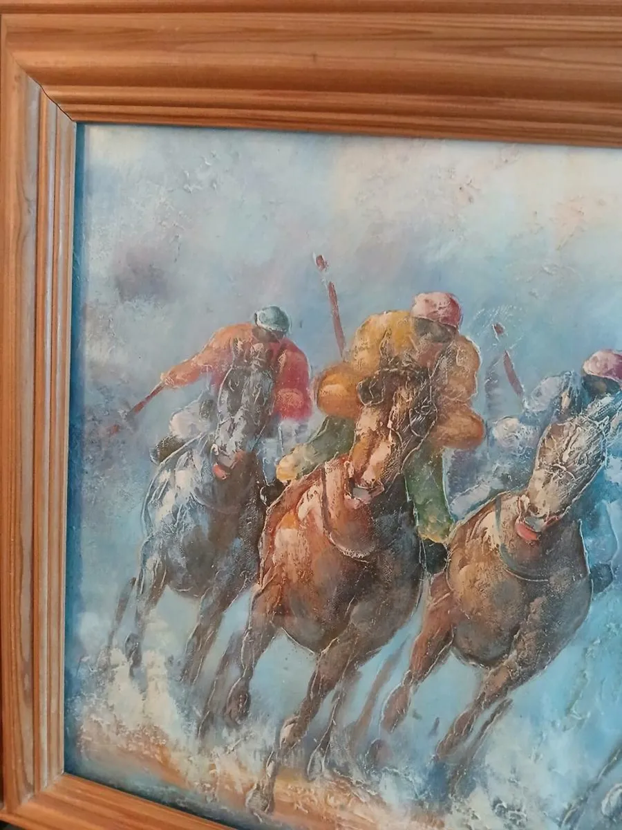 Sporting Oil-On-Canvas Scene By"TAYLOR" - Image 2