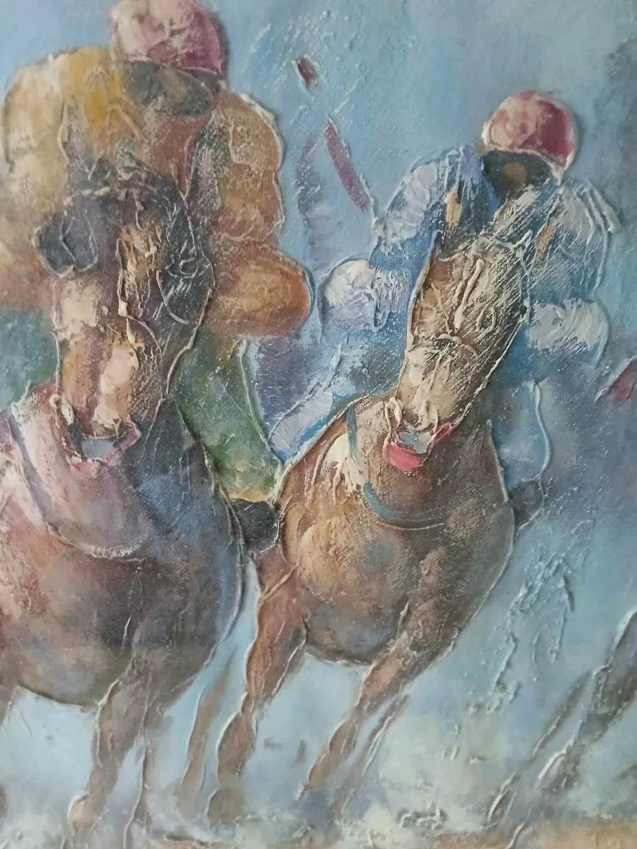 Sporting Oil-On-Canvas Scene By"TAYLOR" - Image 4