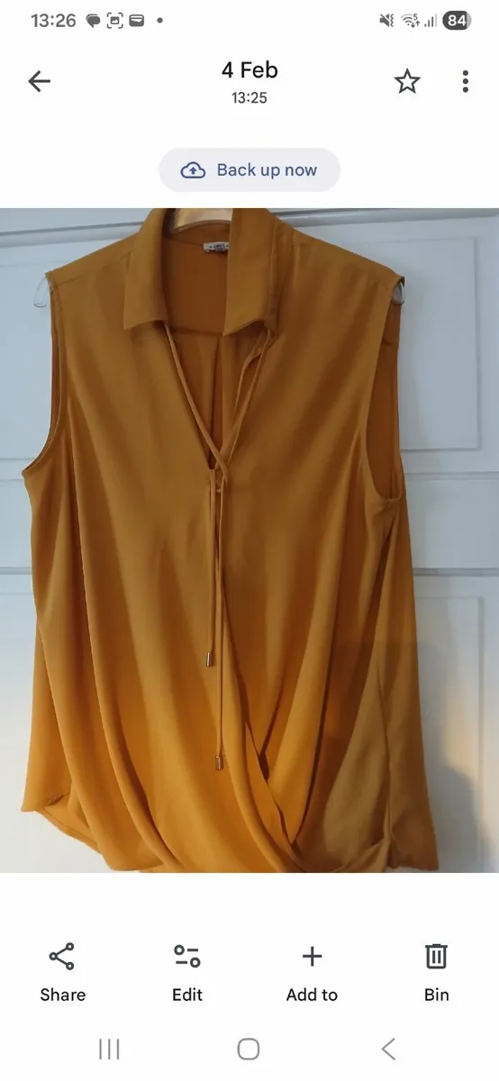 Ladies top mustard colour size 14 - Image 2