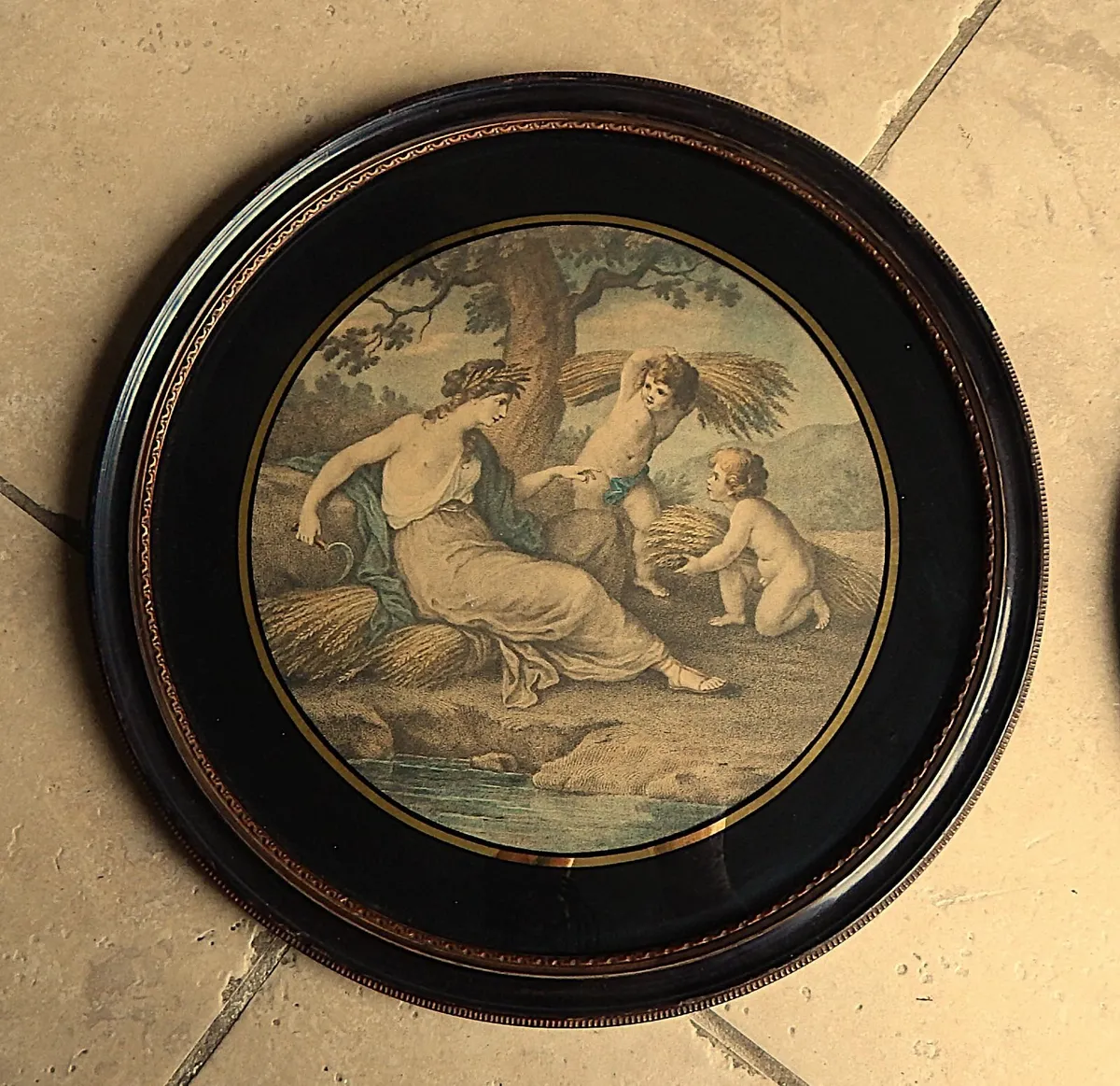 Pair of Antique Prints in Ornate Wood Frames - Image 2