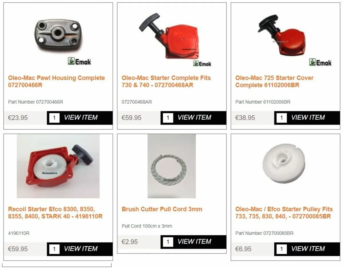 Oleo Mac / Efco Spare Parts - Image 1