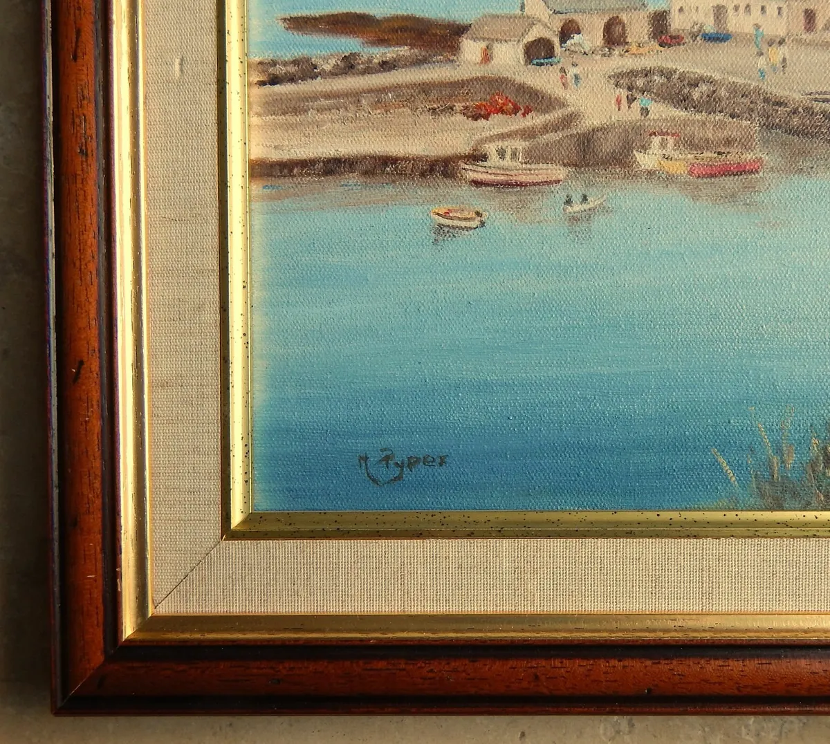 Oil on Canvas Painting of Portballintrae Harbour - Image 2