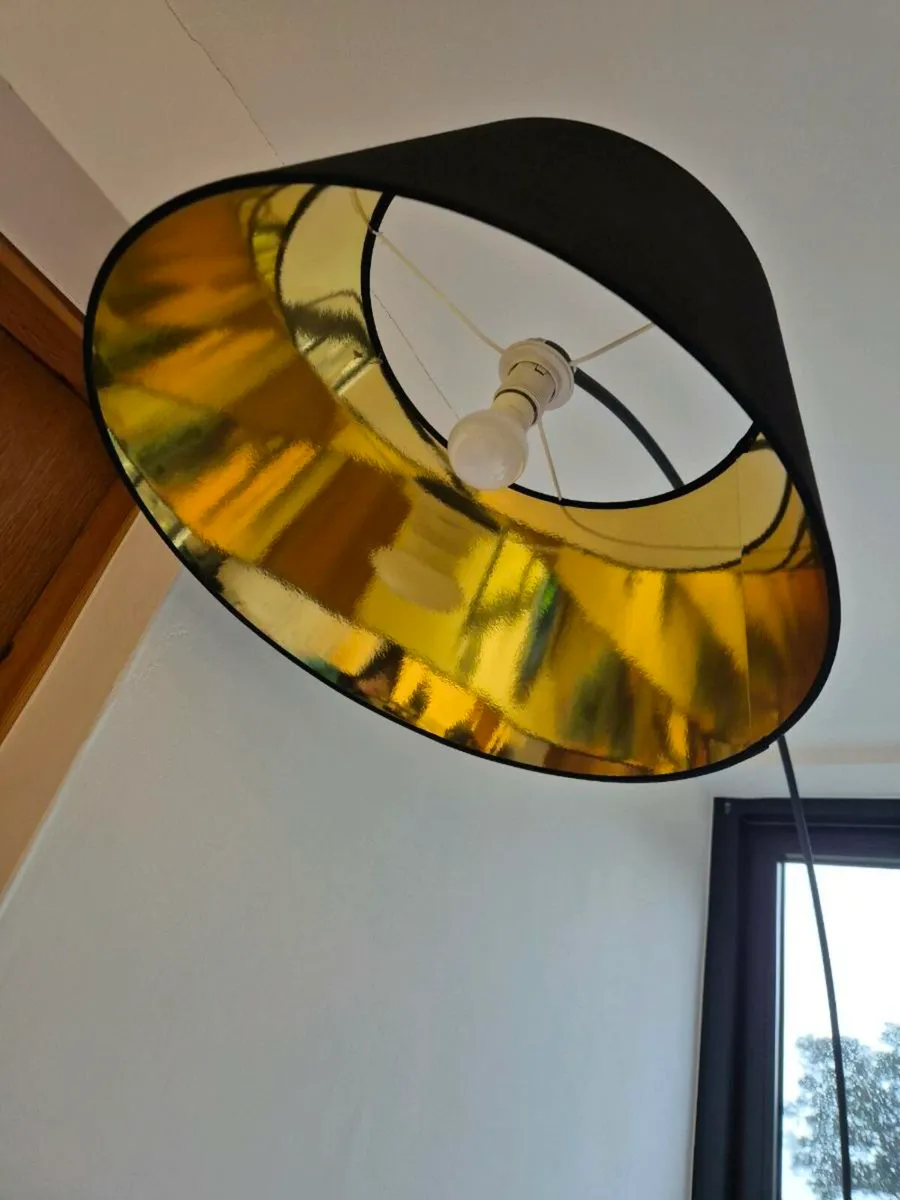 Black and Gold Floor Arc Lamp - Image 4
