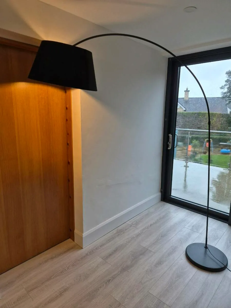 Black and Gold Floor Arc Lamp - Image 3