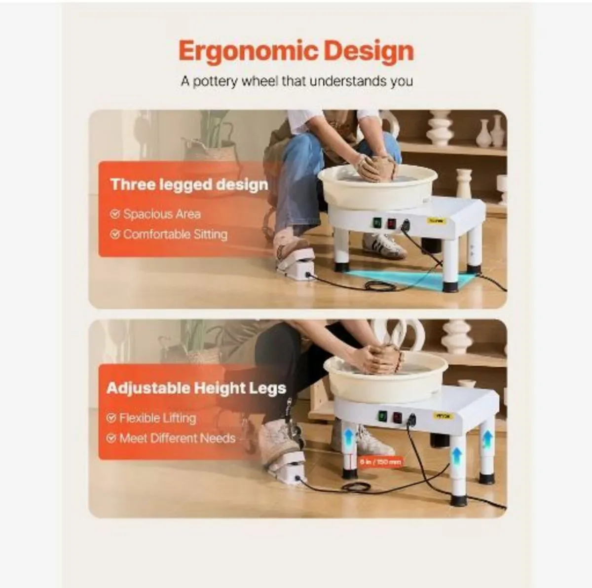 Pottery Wheel, 35 cm Ceramic Wheel Forming - Image 4