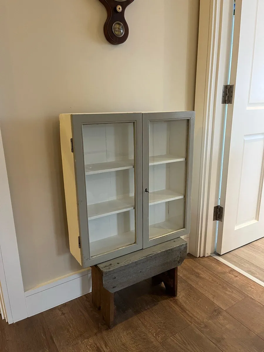 Antique Pine Glazed Doctors/Medicine Cabinet - Image 3