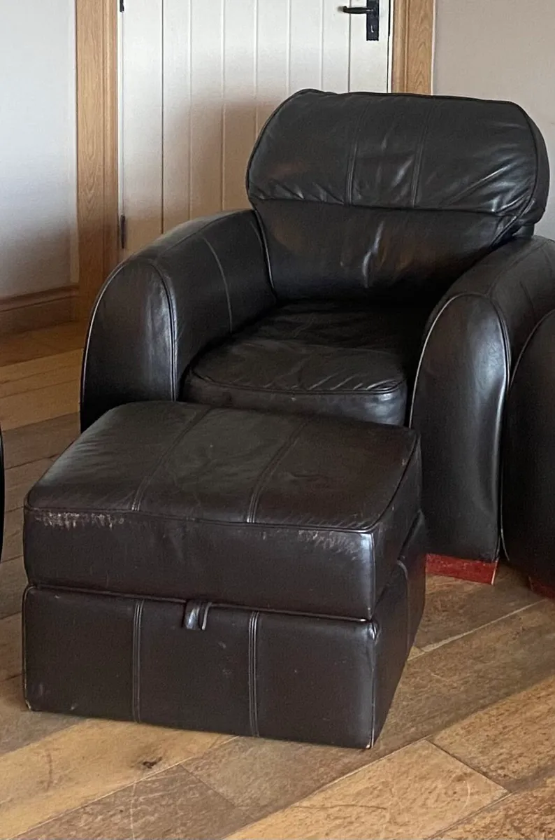 Armchair & Footstool - Image 1
