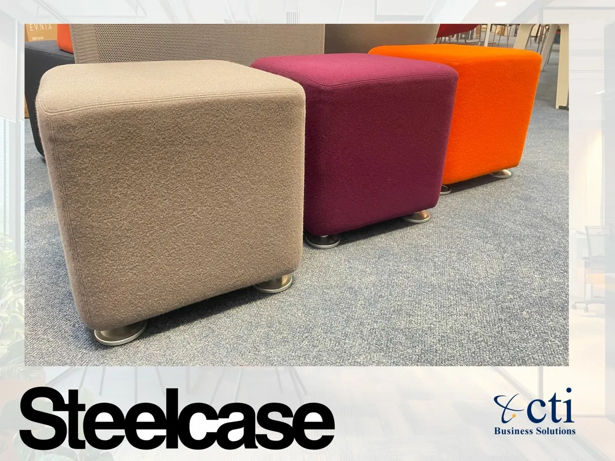 25 Steelcase Cube Pouffes - Grade A - Image 2