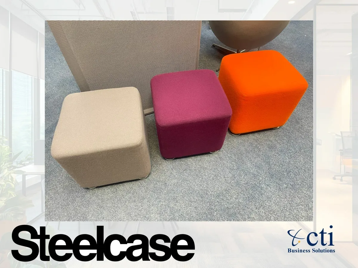 25 Steelcase Cube Pouffes - Grade A - Image 4