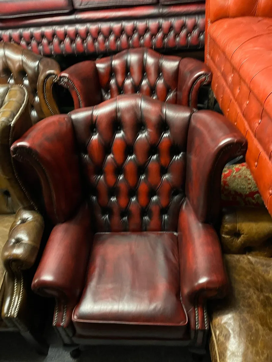 Matching pair chesterfield chairs - Image 2