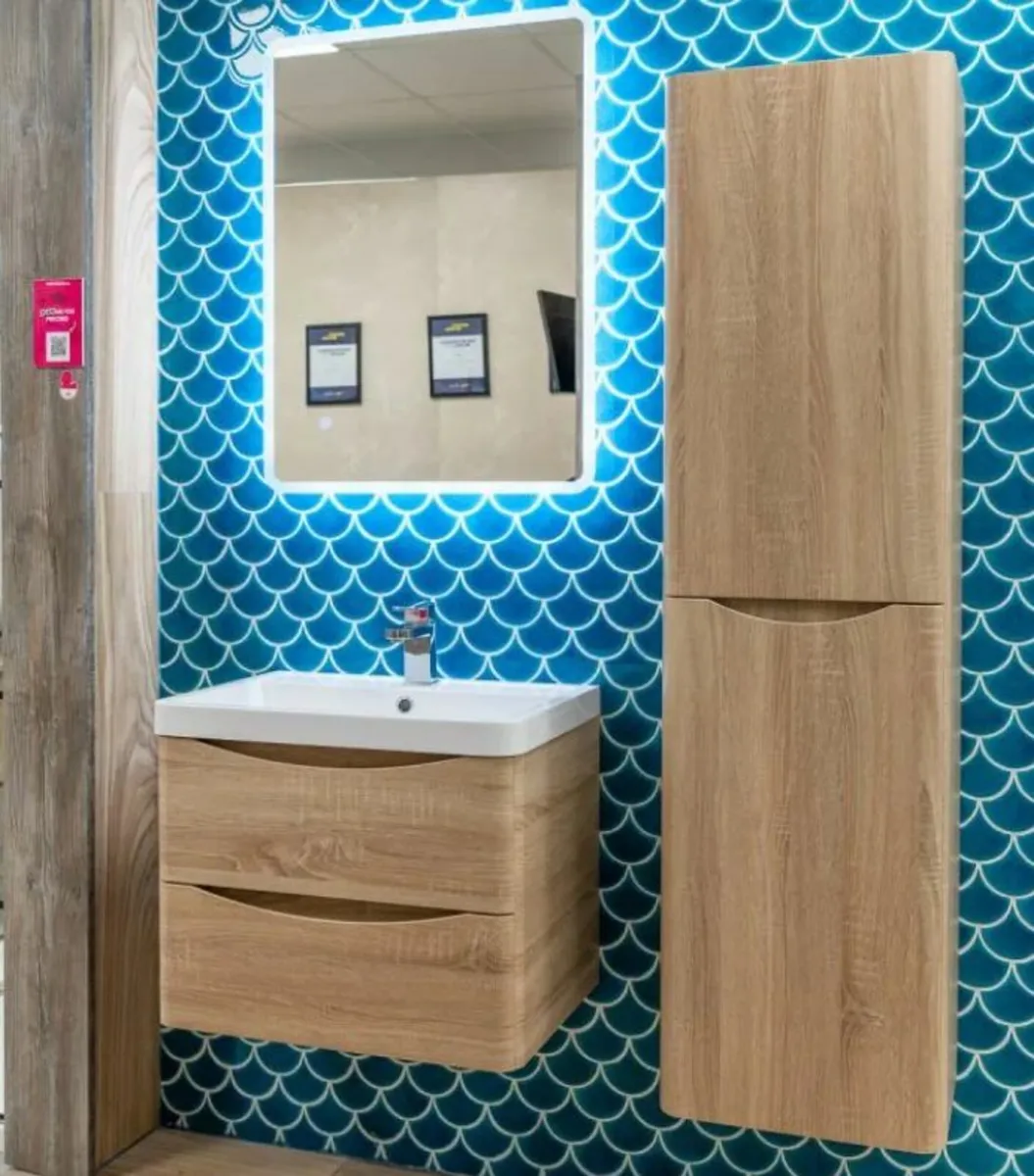 Baltimore 600mm Bathroom Bundle with LED Mirror