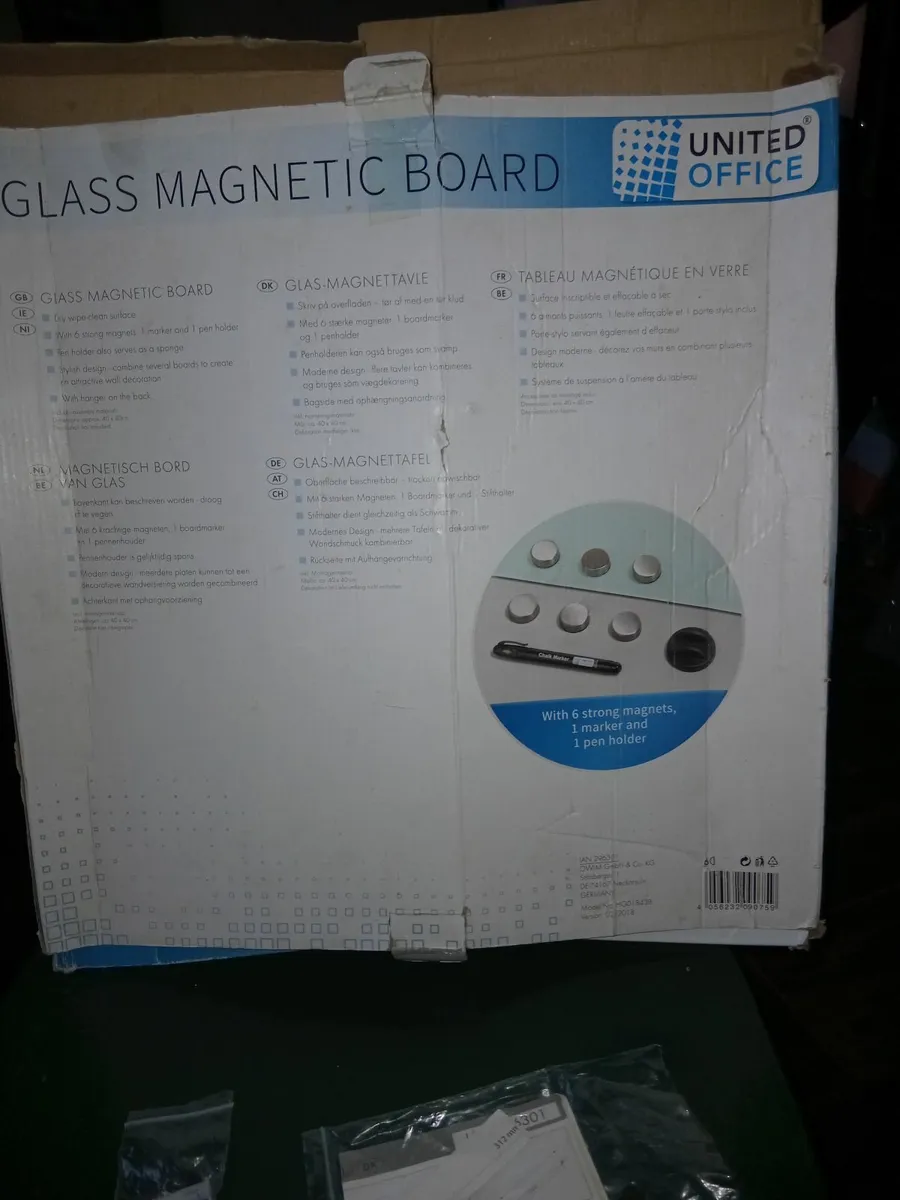 MAGNETIC GLASS BOARD  40 CM BY 40 CM - Image 1