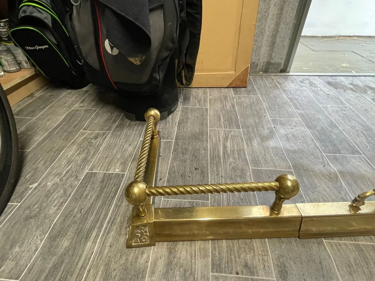 Fireplace Antique  Brass Fender - Image 2