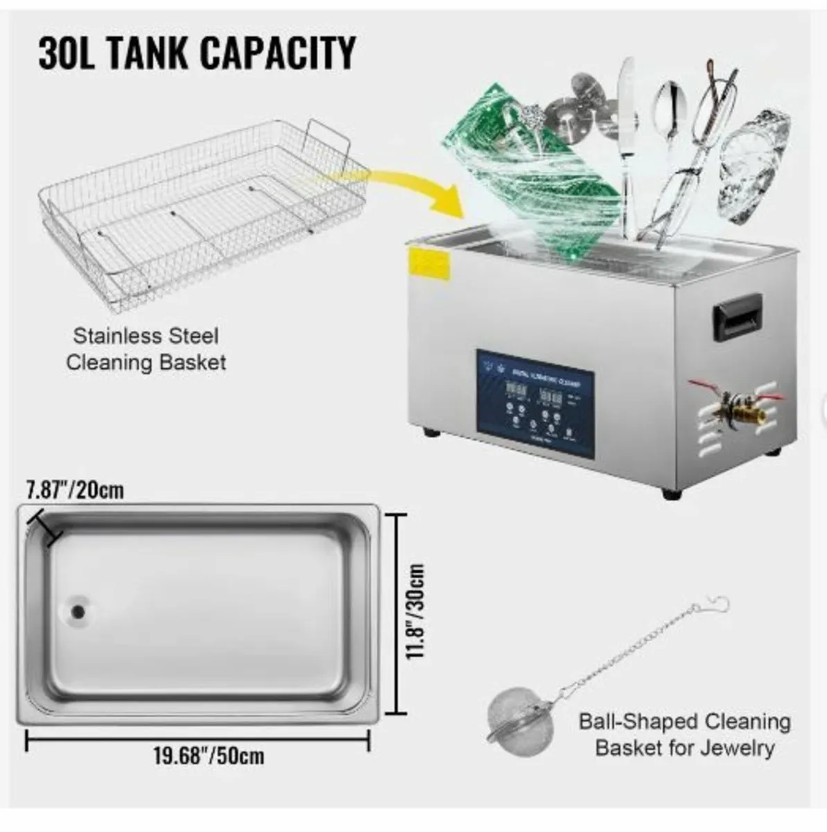 30L Ultrasonic Cleaner Dual Frequency - Image 4