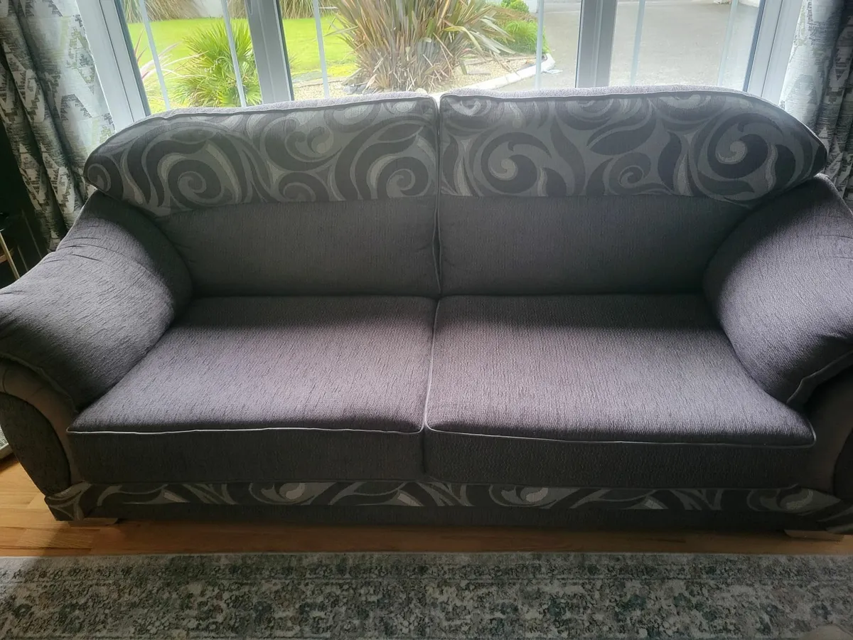 Grey 3 seater and 1 large armchair - Image 1