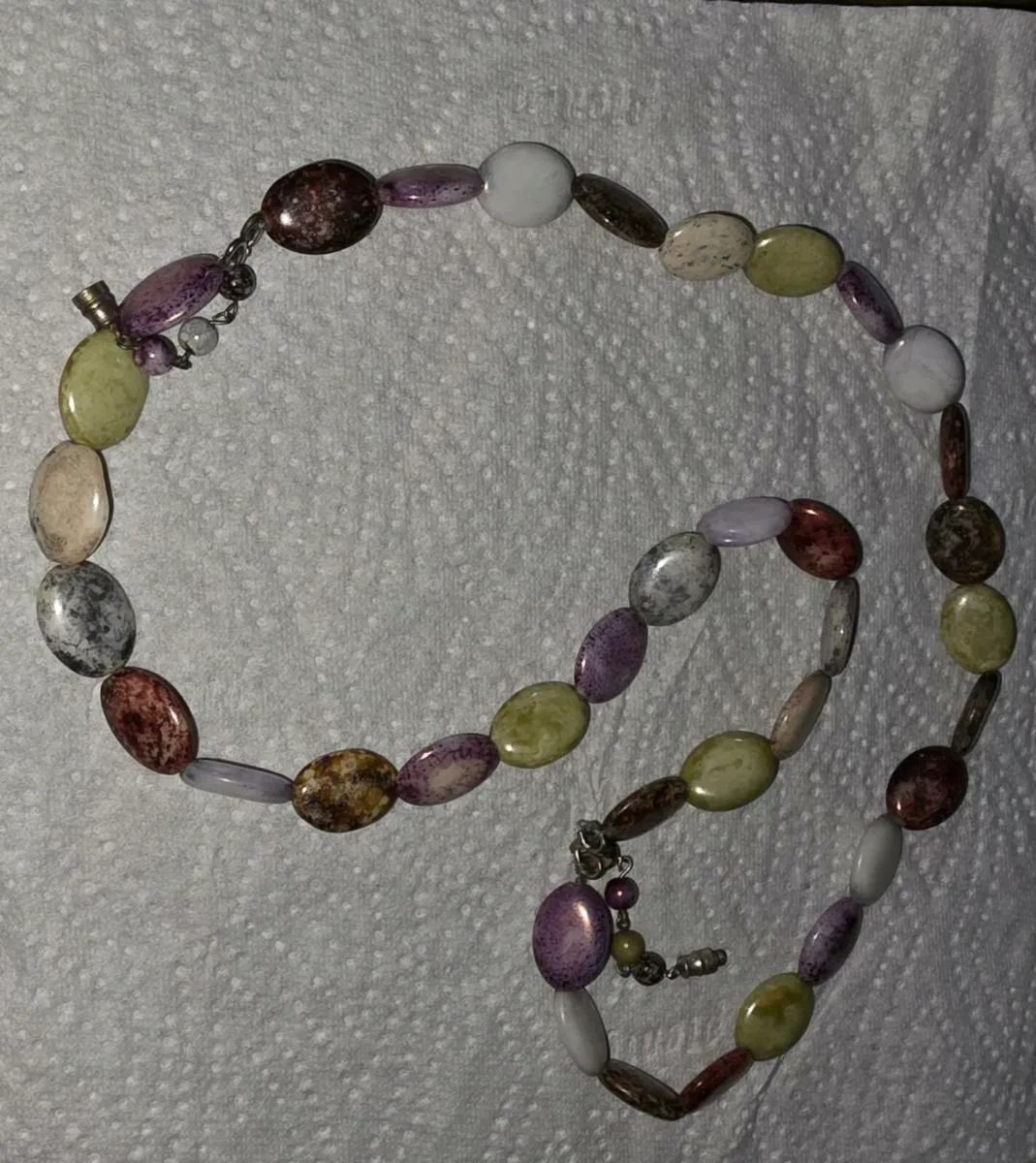 POLISHED BEACH STONE, 24"Long Slip-Over Chain ! - Image 4