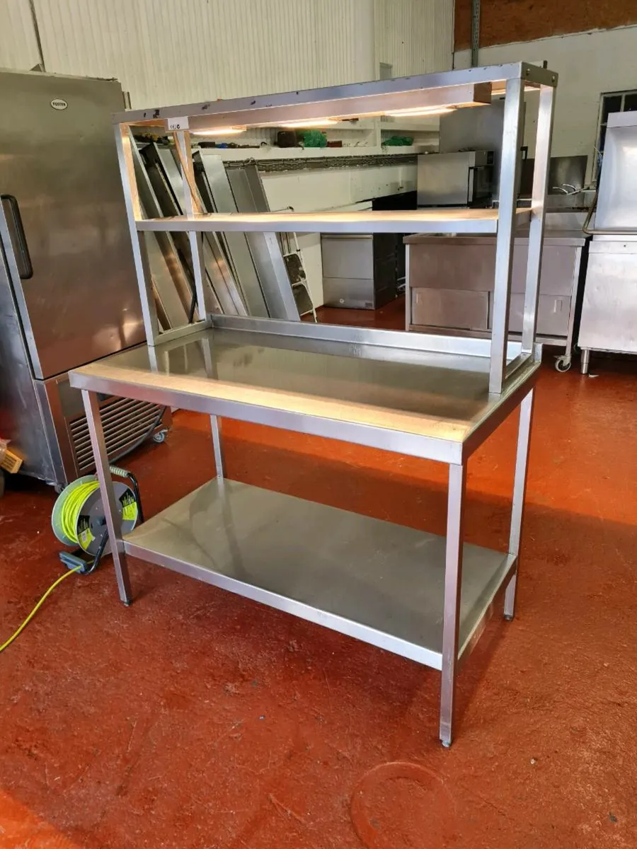 Stainless steel table with heated gantry - Image 2