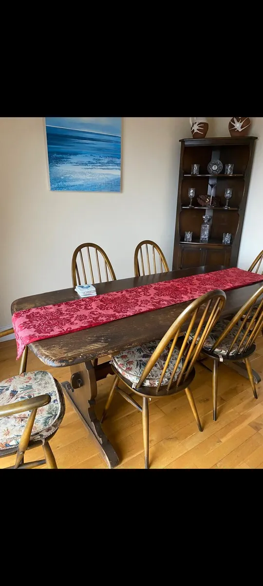Dining Table and 6 Chairs ( Ercol Table)